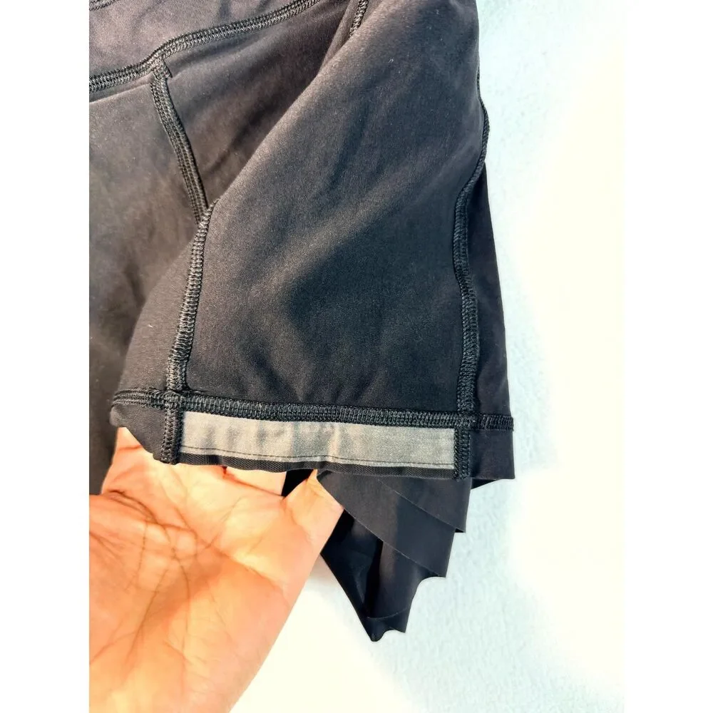 Lululemon Women’s Size 4 Black Running Skort Built-In Shorts Pockets